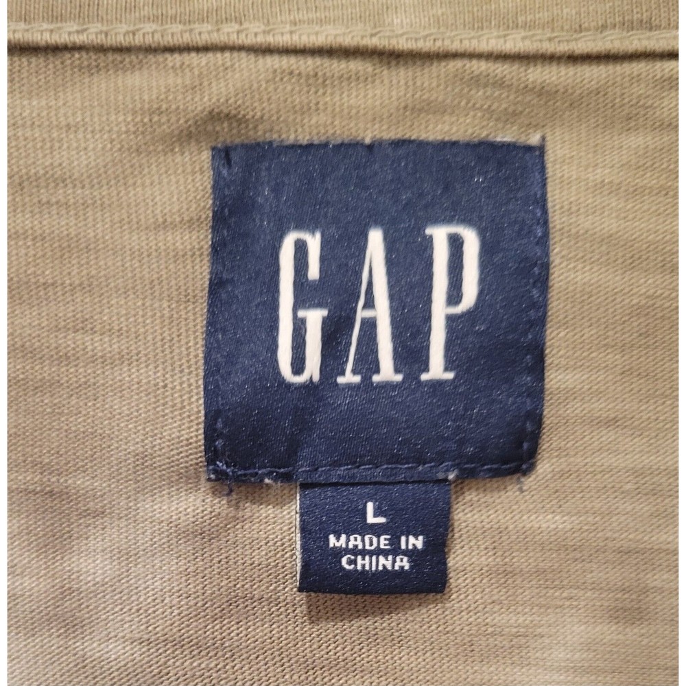 GAP Olive Green White Tie-Dye Cotton/Modal Blend T-Shirt Dress Size Large - Picture 3 of 8